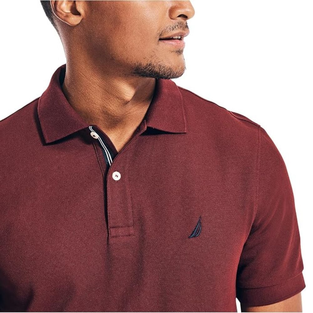 POLO NAUTICA PIQUE PERFORMANCE - BURGUNDY - 2