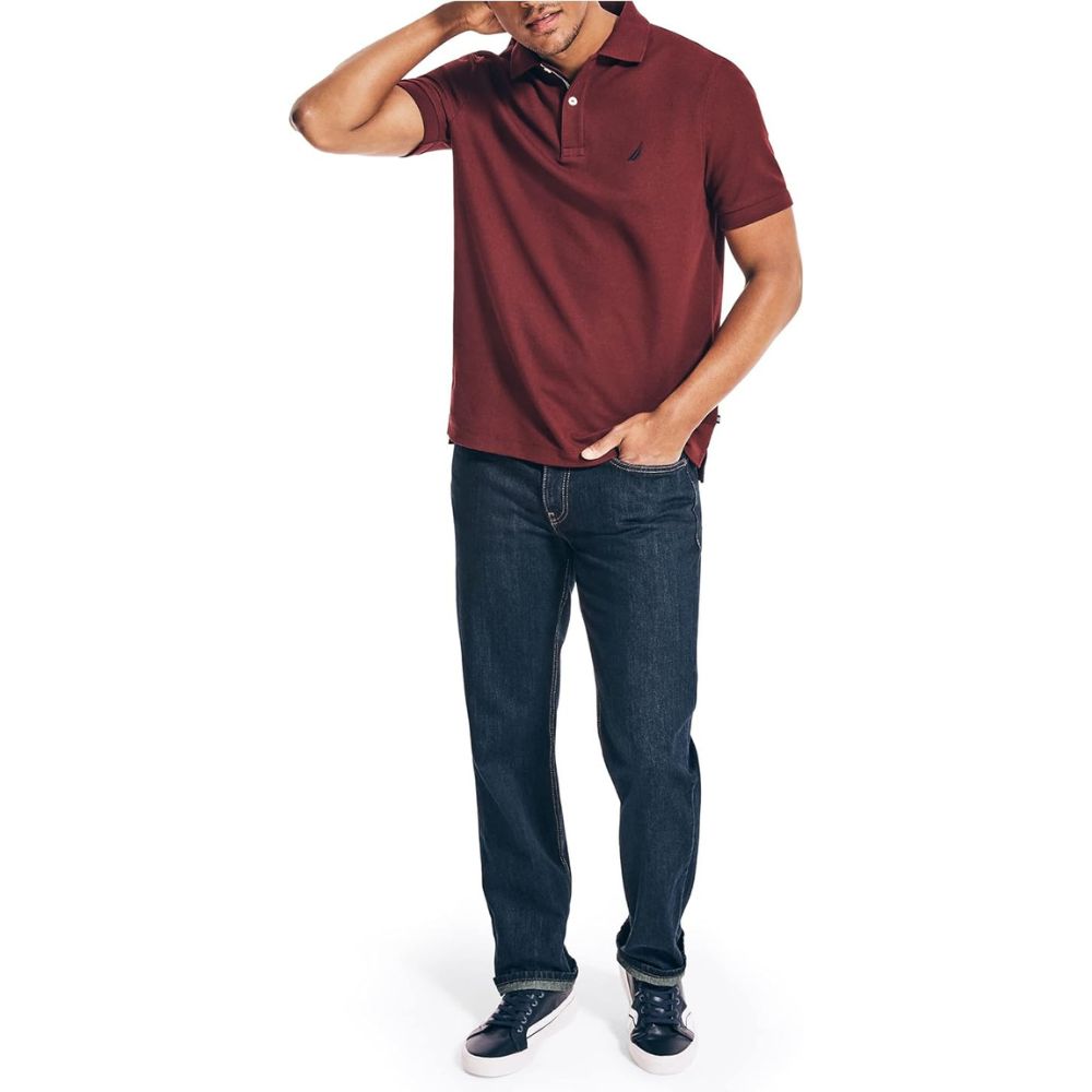POLO NAUTICA PIQUE PERFORMANCE - BURGUNDY - 6