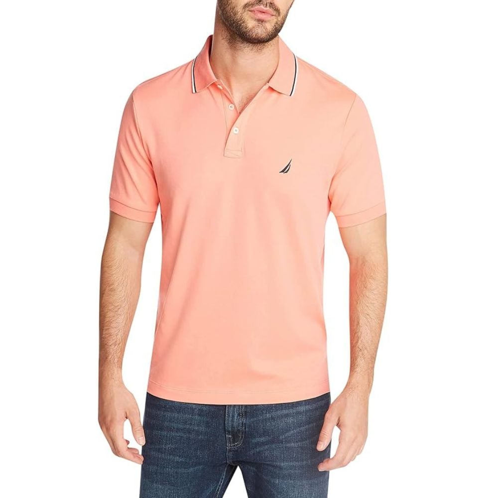 POLO NAUTICA CLASSIC FIT COLLAR - CORAL - 1