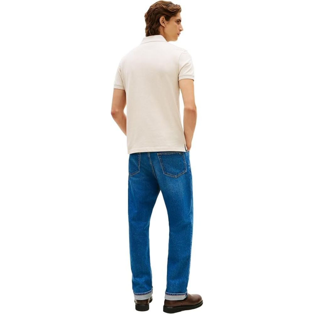 POLO TOMMY HILFIGER PIQUE SLIM FIT ALGODON - BEIGE - 3