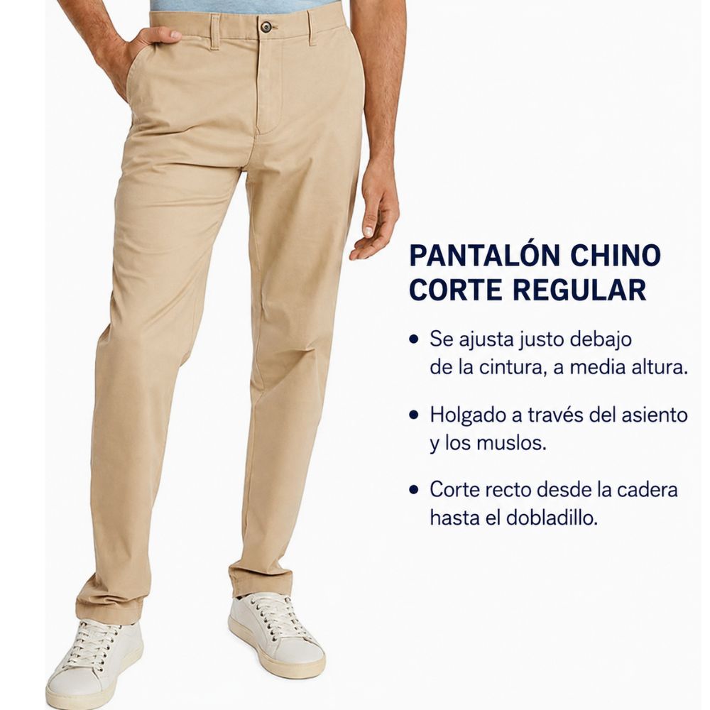 PANTALÓN TOMMY HILFIGER CHINO STRETCH ALGODON - AZUL - 6