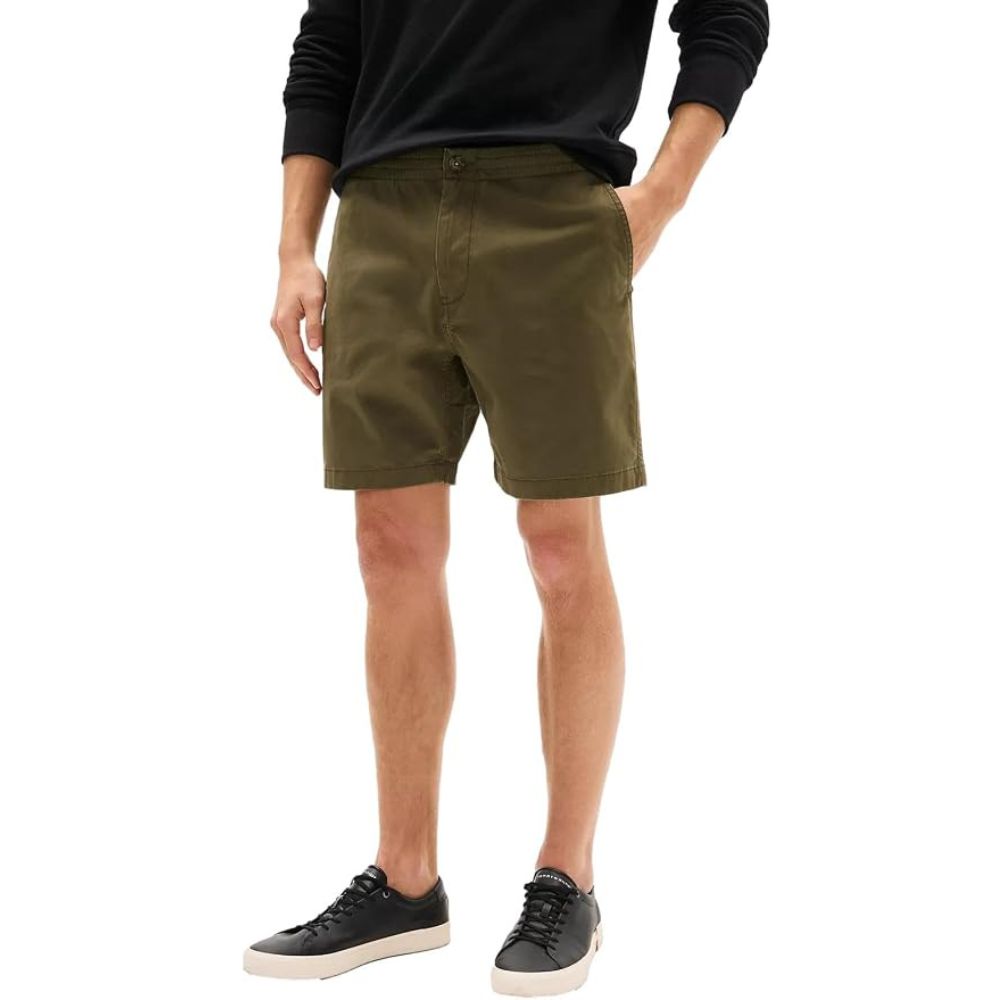 SHORT TOMMY HILFIGER REGULAR FIT FLEX 7- ARMY GREEN - 1