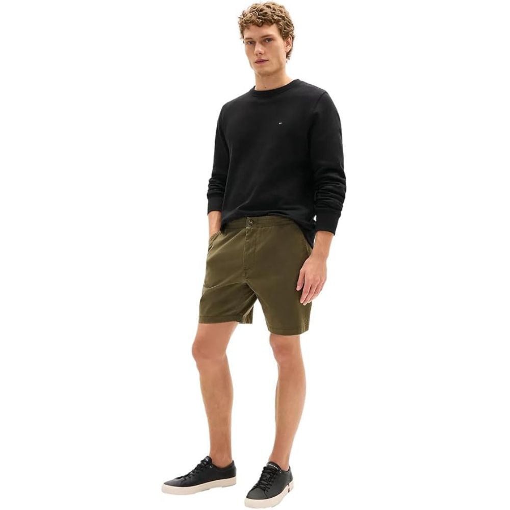SHORT TOMMY HILFIGER REGULAR FIT FLEX 7- ARMY GREEN - 3