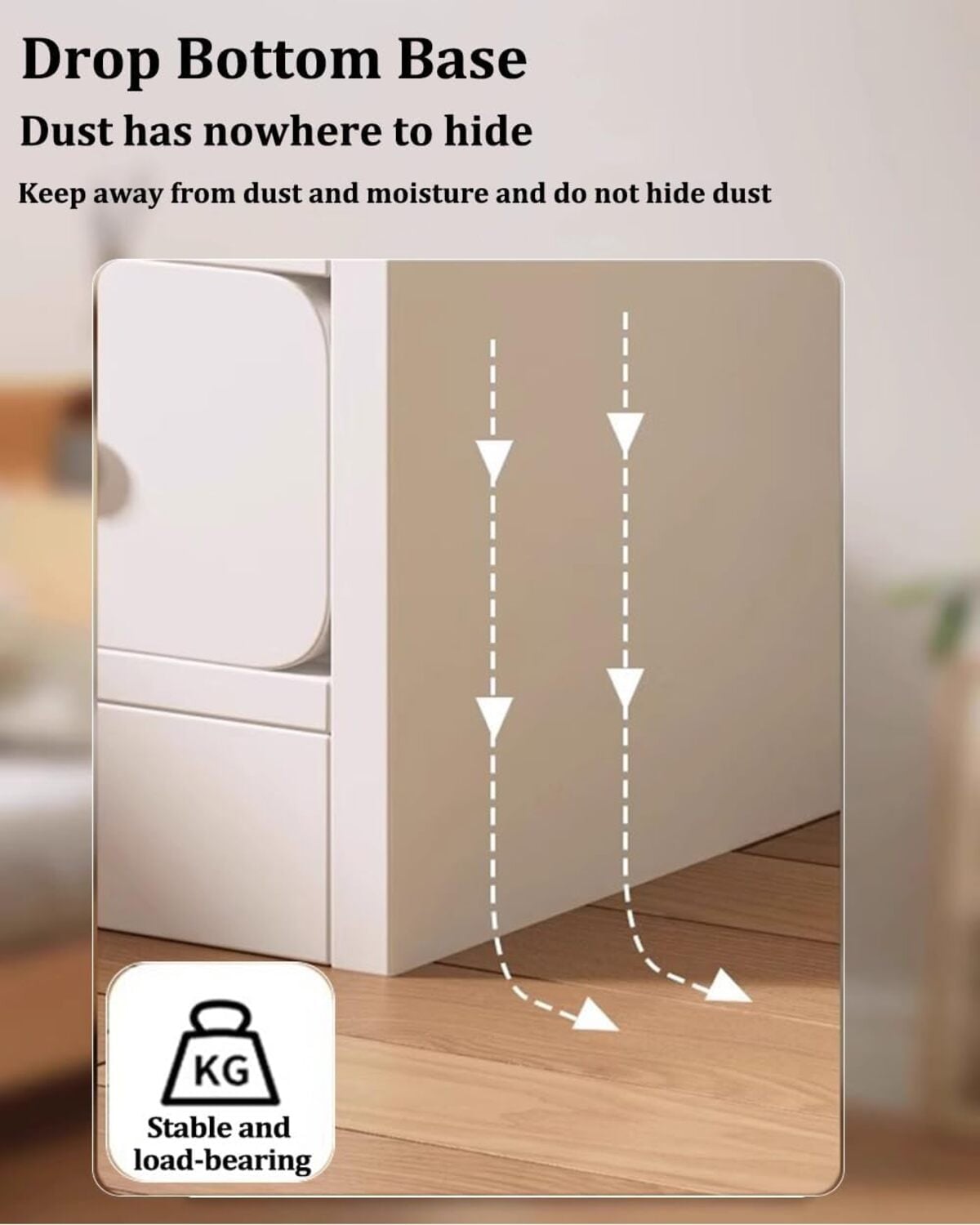 MESA DE NOCHE MODERLA MINIMALISTA PARA DORMITORIO VELADOR GABINETE - 2