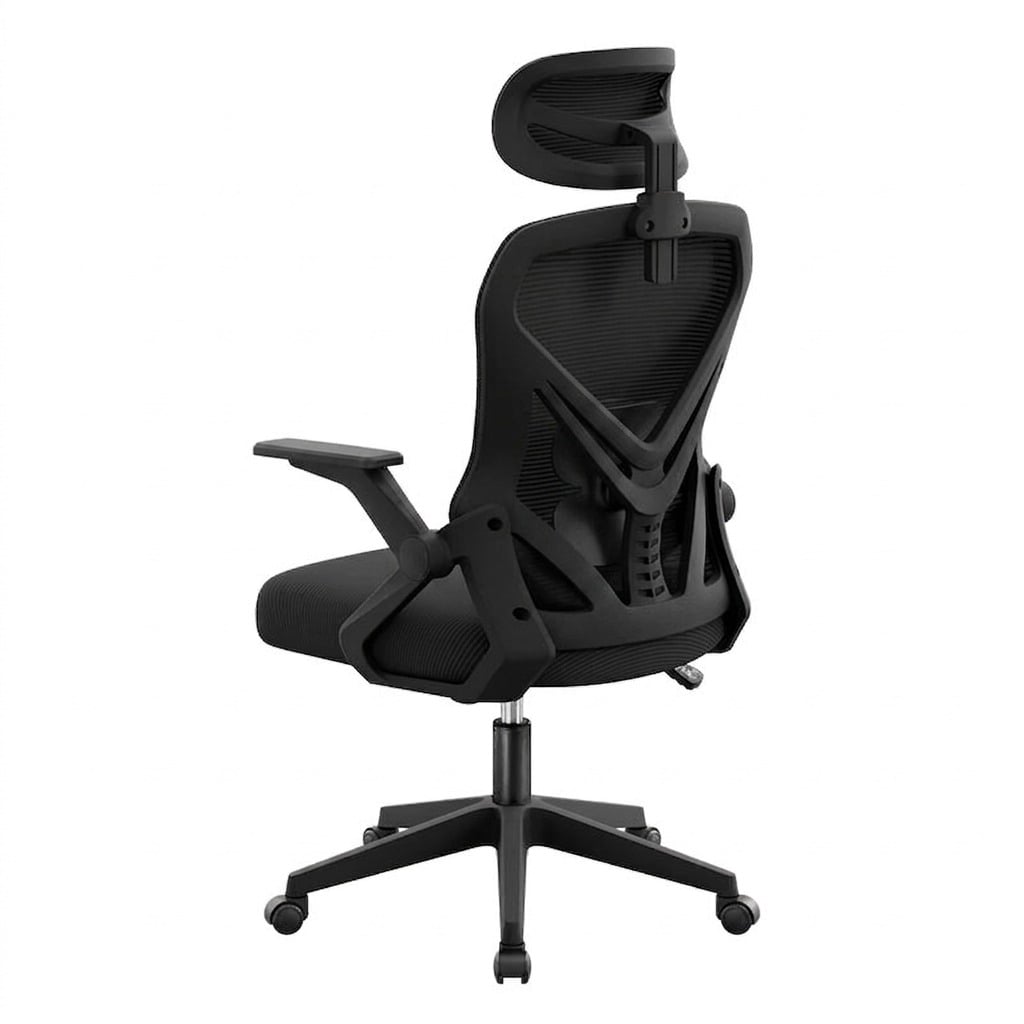 SILLA ERGONÓMICA DE OFICINA MALLA CON APOYACABEZA SOPORTE LUMBAR GIRATORIA AJUSTABLE - 5