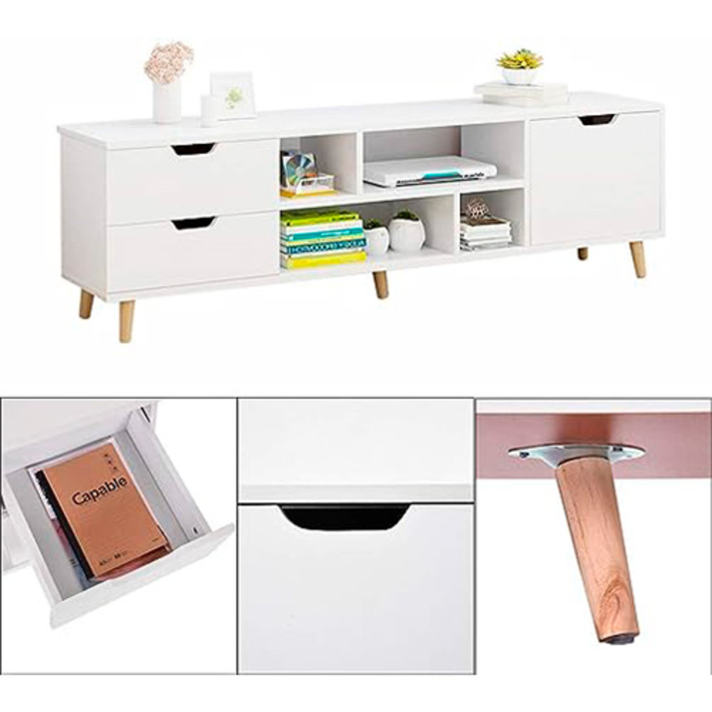 MUEBLE TV CENTRO DE ENTRETENIMIENTO MUEBLE MODERNO ESTANTE - 2