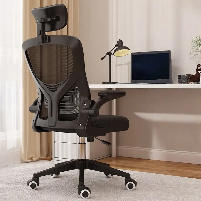 SILLA ERGONÓMICA PARA OFICINA ESCRITORIO SOPORTE LUMBAR AJUSTABLE GIRATORIA - 8