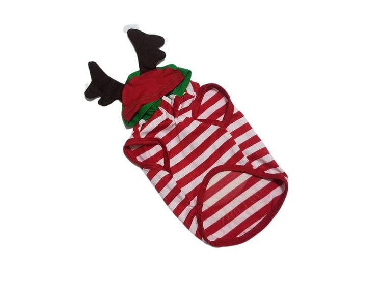 POLO NAVIDEÑO DE RENO TALLA 1 PARA MASCOTAS - 2