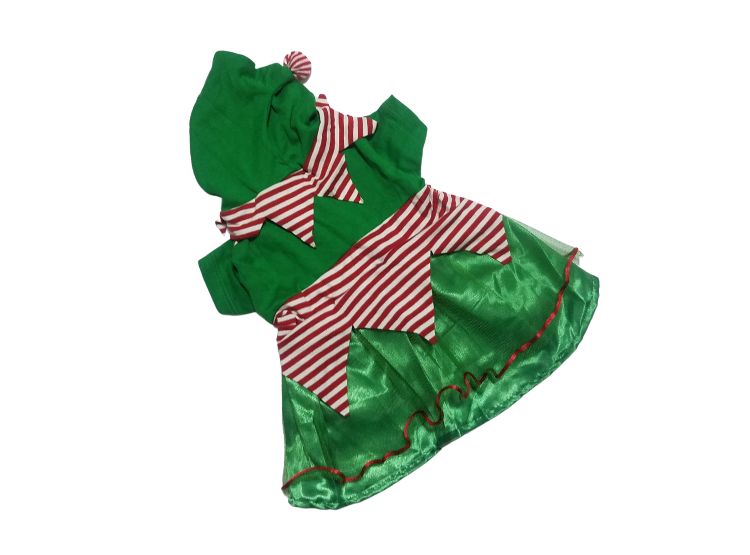 VESTIDO DE NAVIDAD DUENDE TALLA 1 PARA MASCOTAS - 1