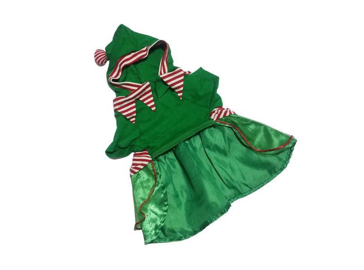 VESTIDO DE NAVIDAD DUENDE TALLA 1 PARA MASCOTAS - 2