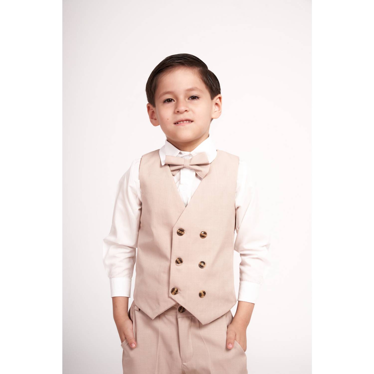 CONJUNTO NIÑO BHUKI BEIGE TRAJE FORMAL - 1
