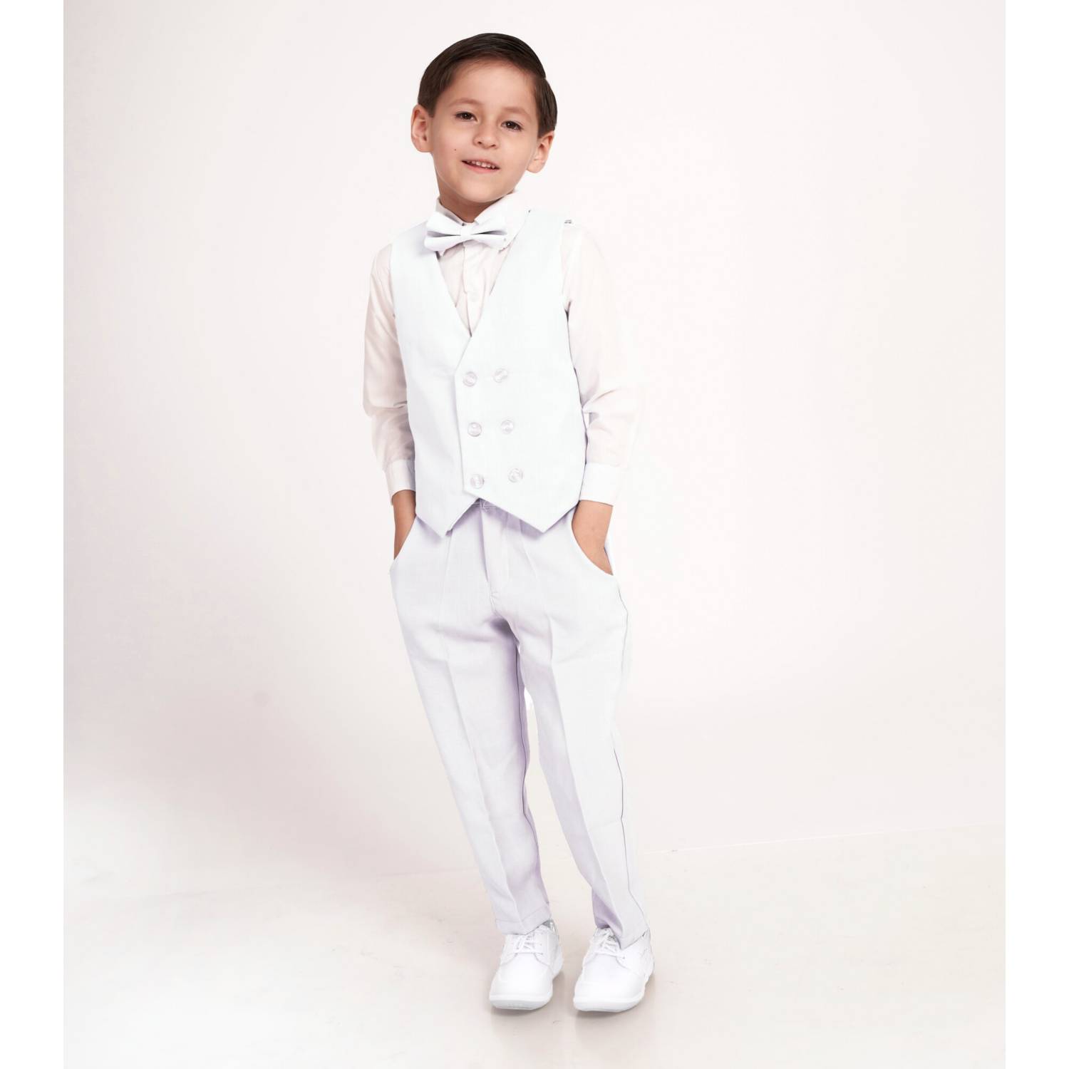 CONJUNTO NIÑO BHUKI BLANCO TRAJE FORMAL BAUTIZO - 2