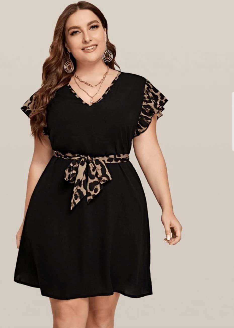 VESTIDO NEGRO LEOPARDO - 1
