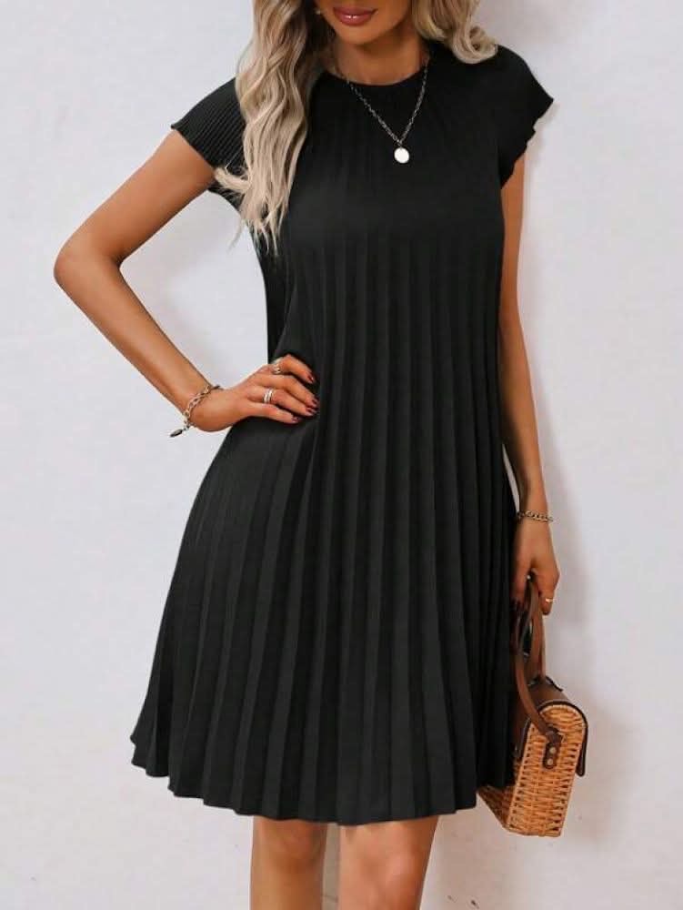 VESTIDO PLISADO EN NEGRO - 1