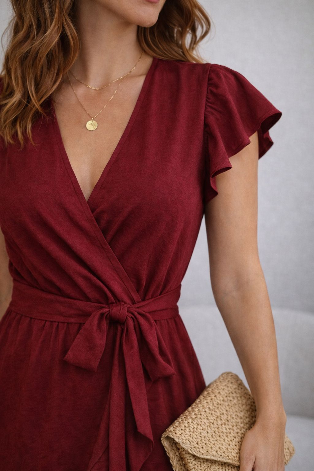 VESTIDO VIENA LARGO ROJO VINO PARA DAMA - 2