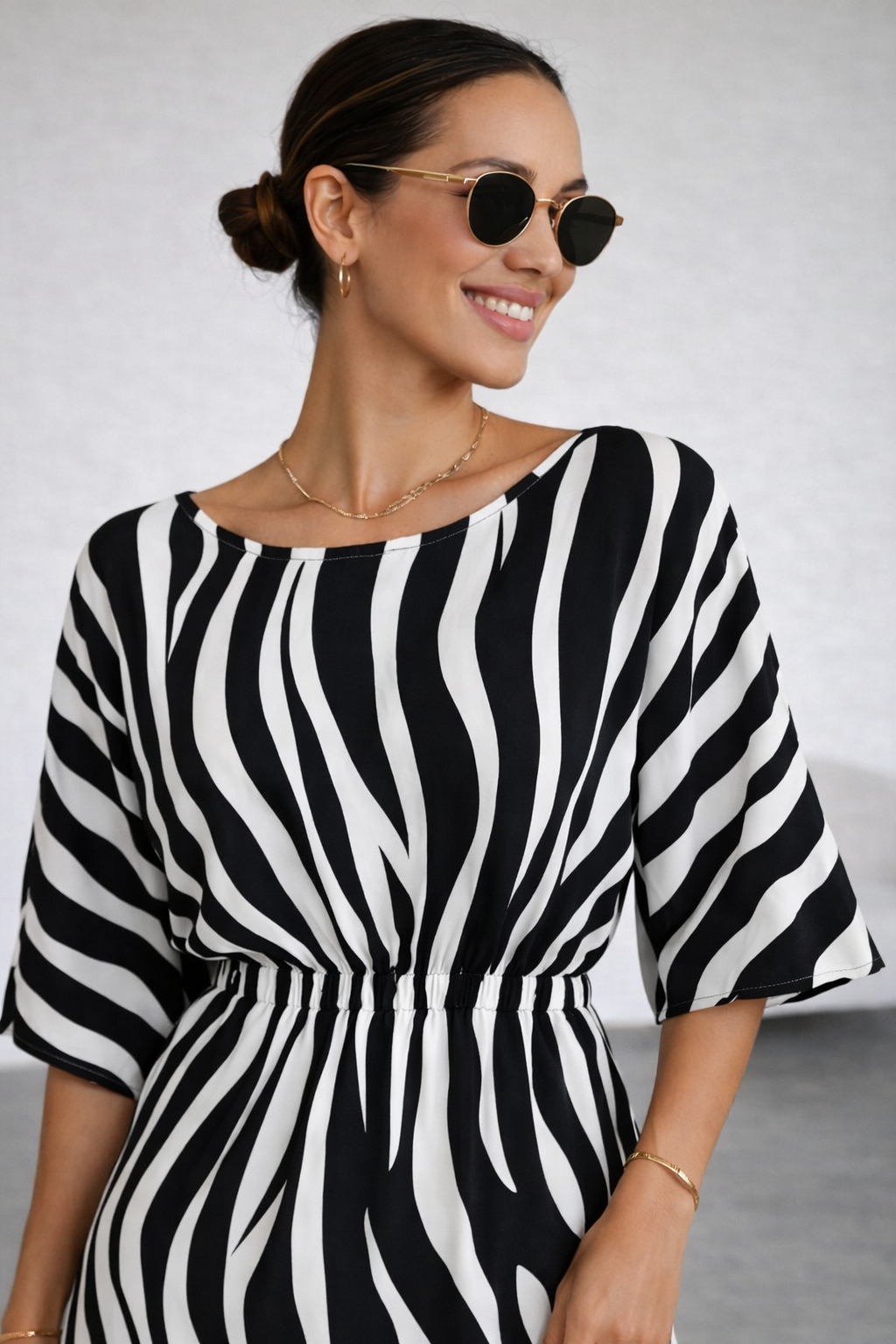 VESTIDO RAYAS NEGRO - 2