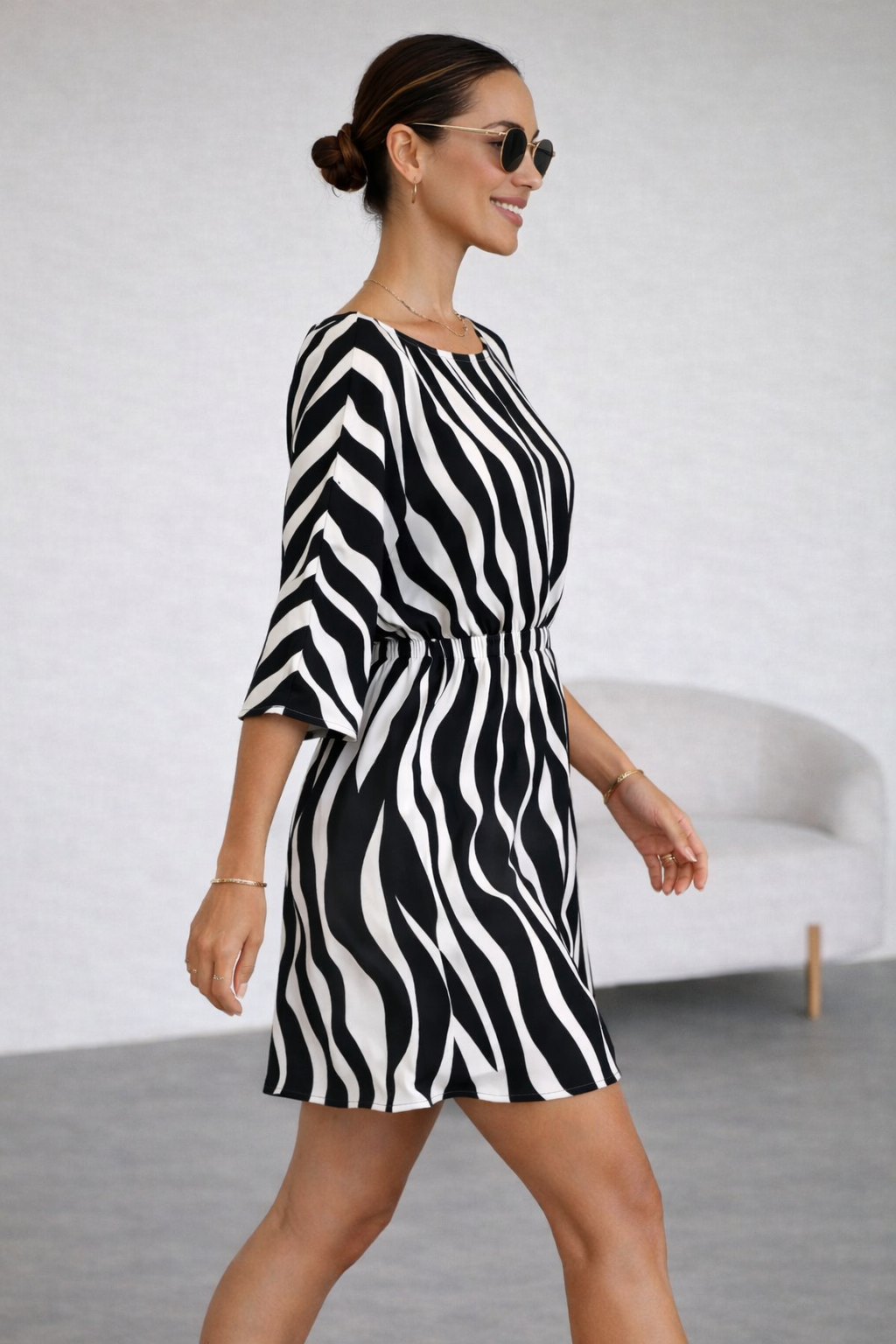 VESTIDO RAYAS NEGRO - 3