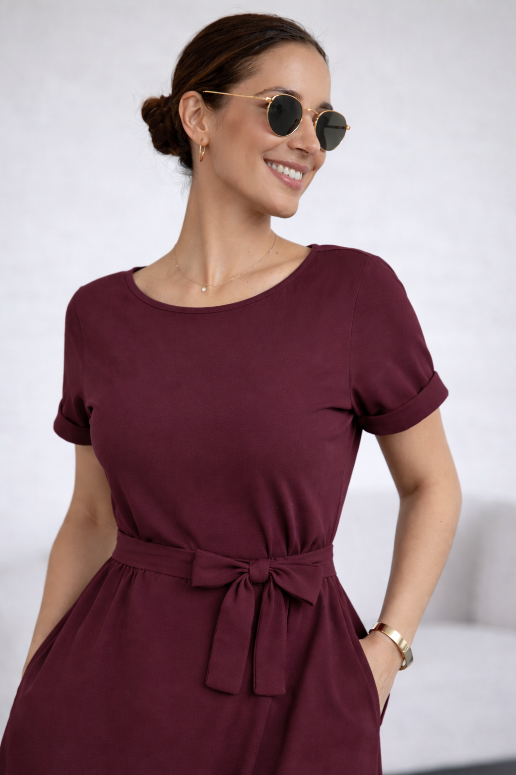 VESTIDO CON LAZO SCUBA - 2