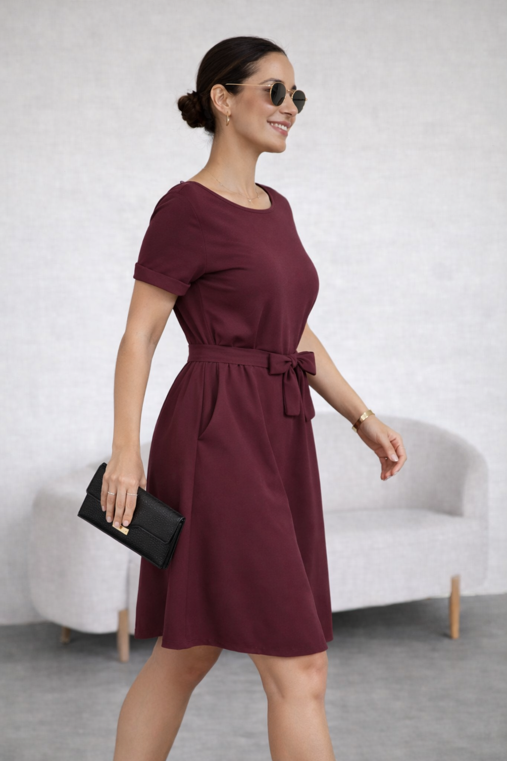 VESTIDO CON LAZO SCUBA - 3