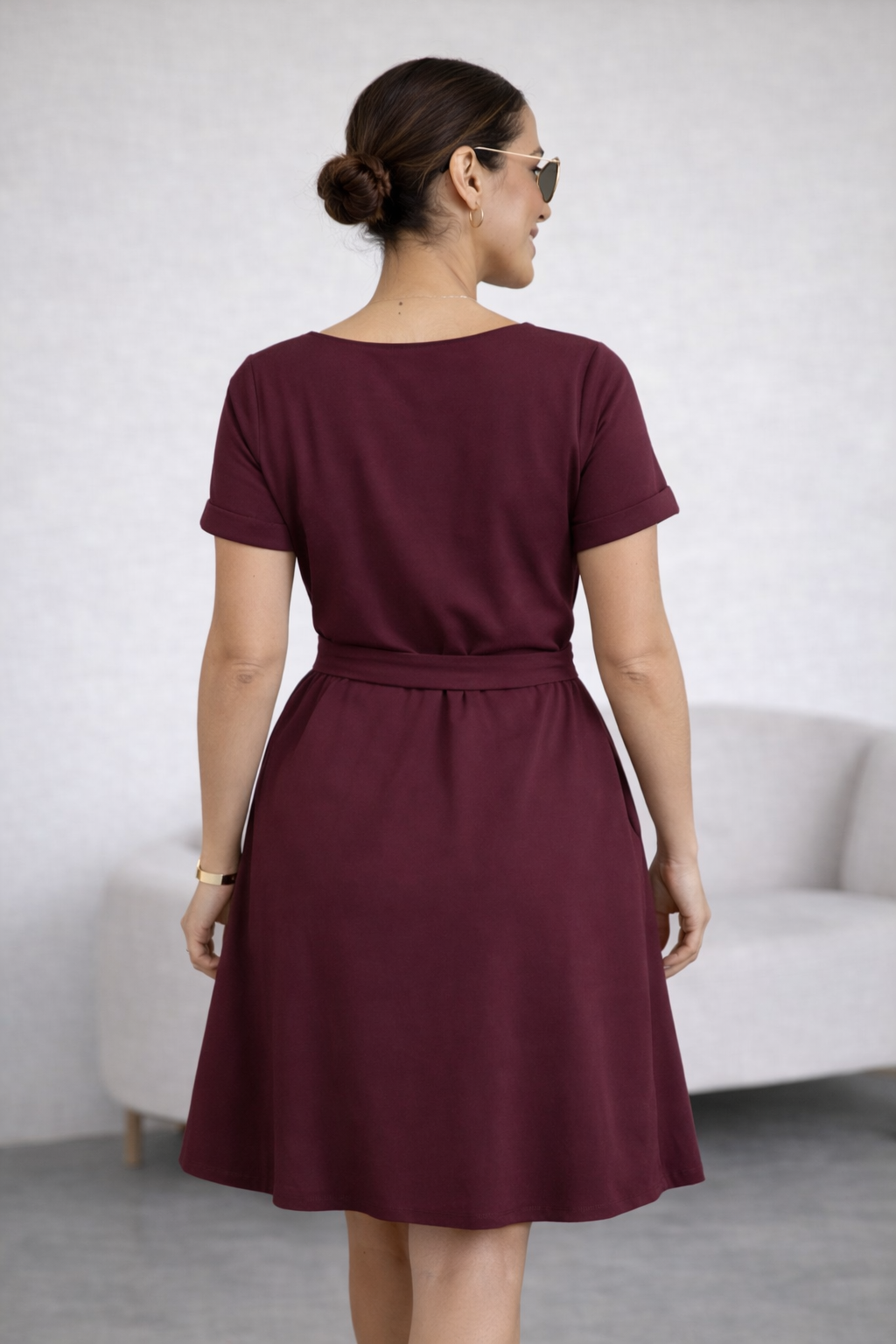 VESTIDO CON LAZO SCUBA - 4