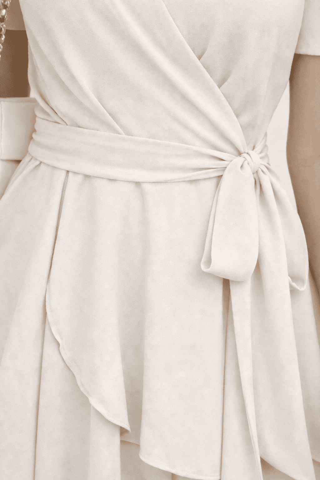 VESTIDO GASA CON LAZO PERLA - 2