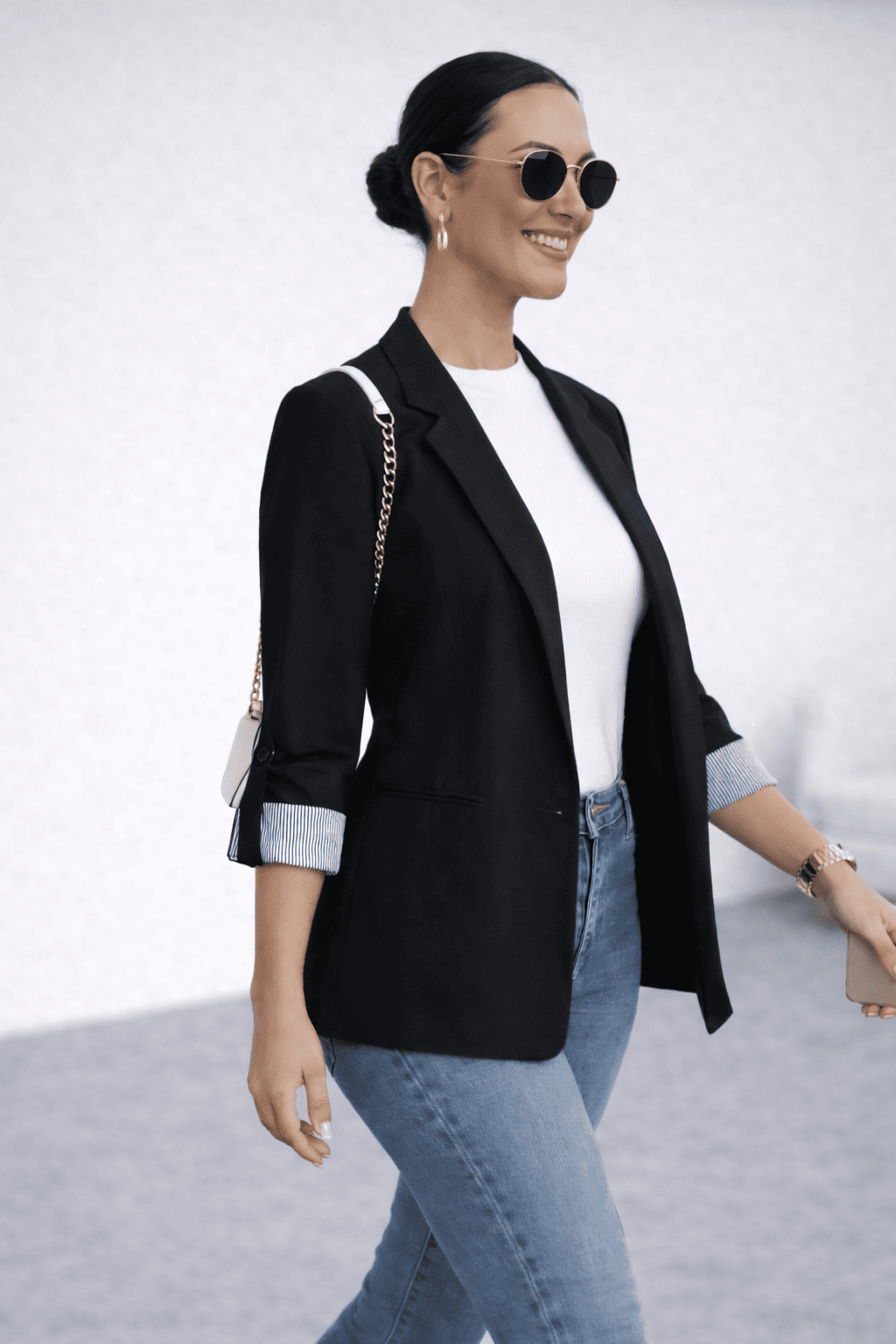 BLAZER RAYAS REVERSIBLE NEGRO - 4