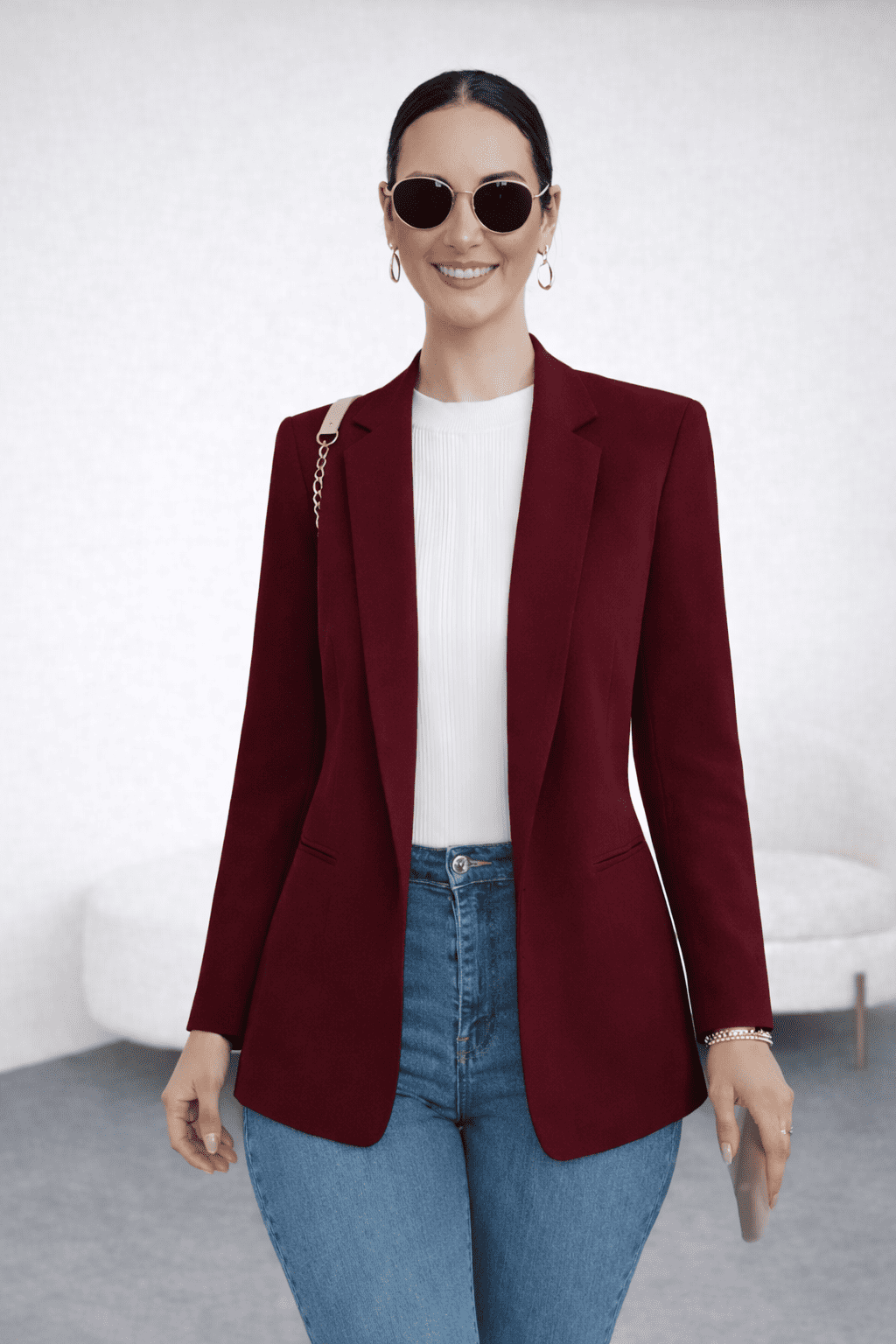 BLAZER RAYAS REVERSIBLE GUINDA - 2