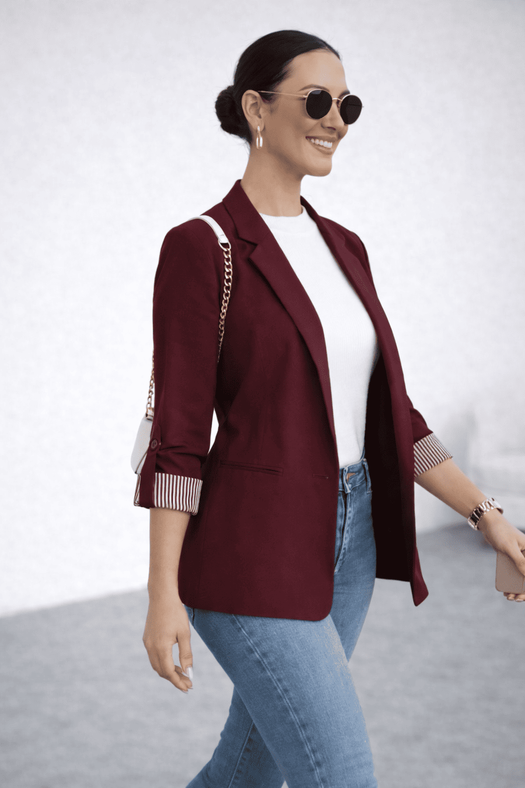 BLAZER RAYAS REVERSIBLE GUINDA - 4