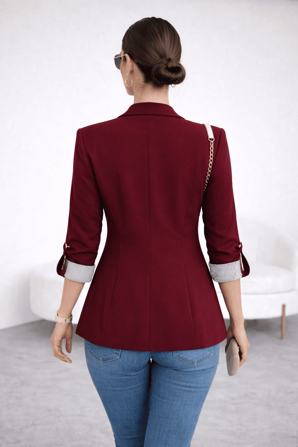 BLAZER RAYAS REVERSIBLE GUINDA - 5