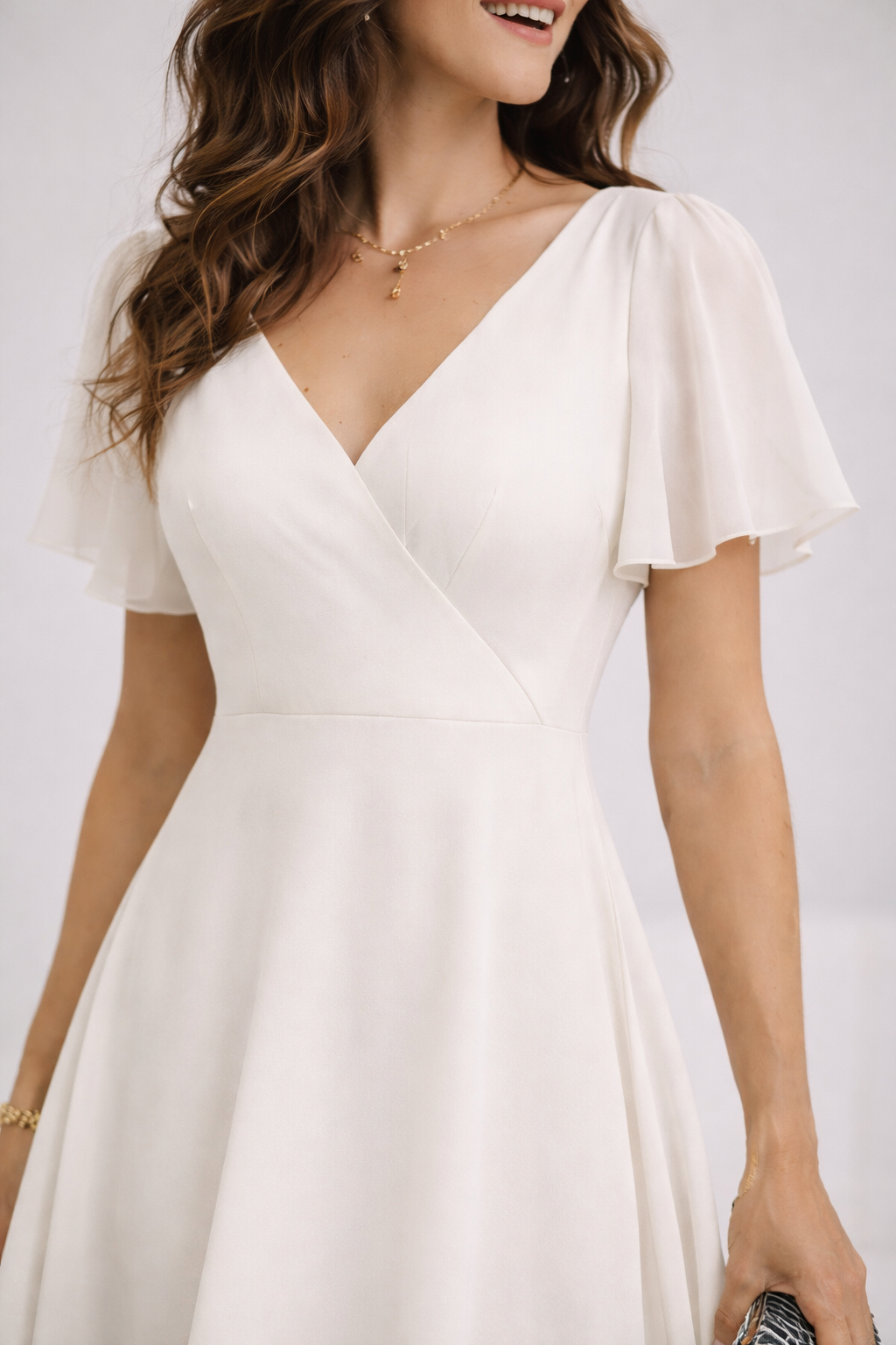 VESTIDO LARGO GASA BLANCO - 2