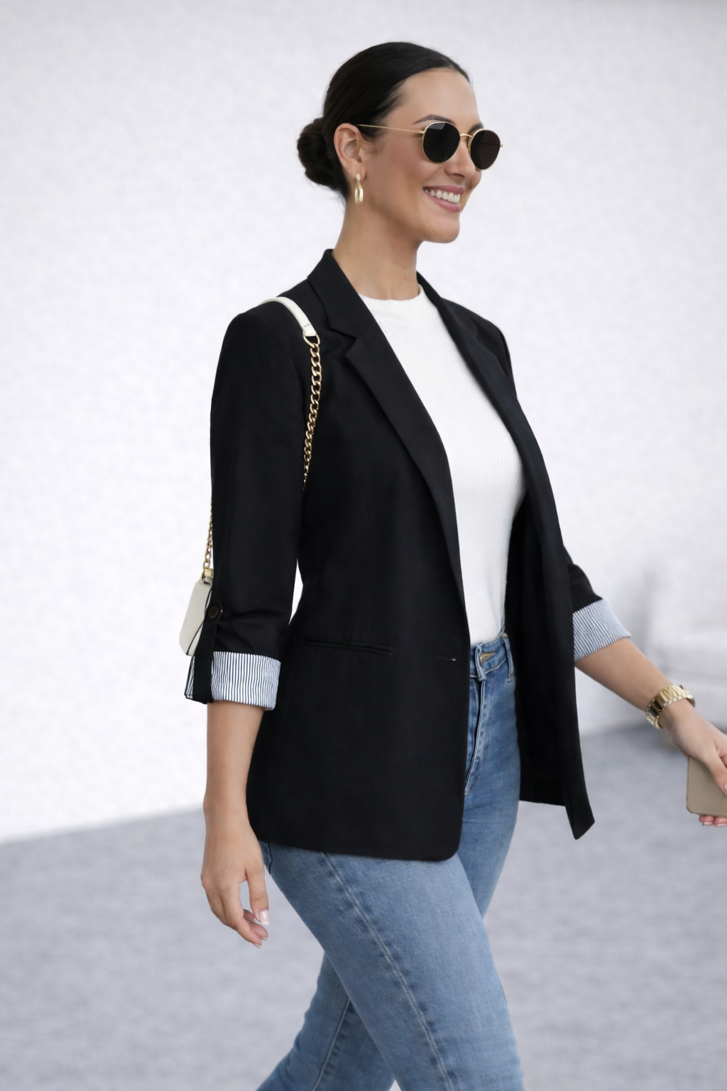 BLAZER RAYAS REVERSIBLE NEGRO - 4