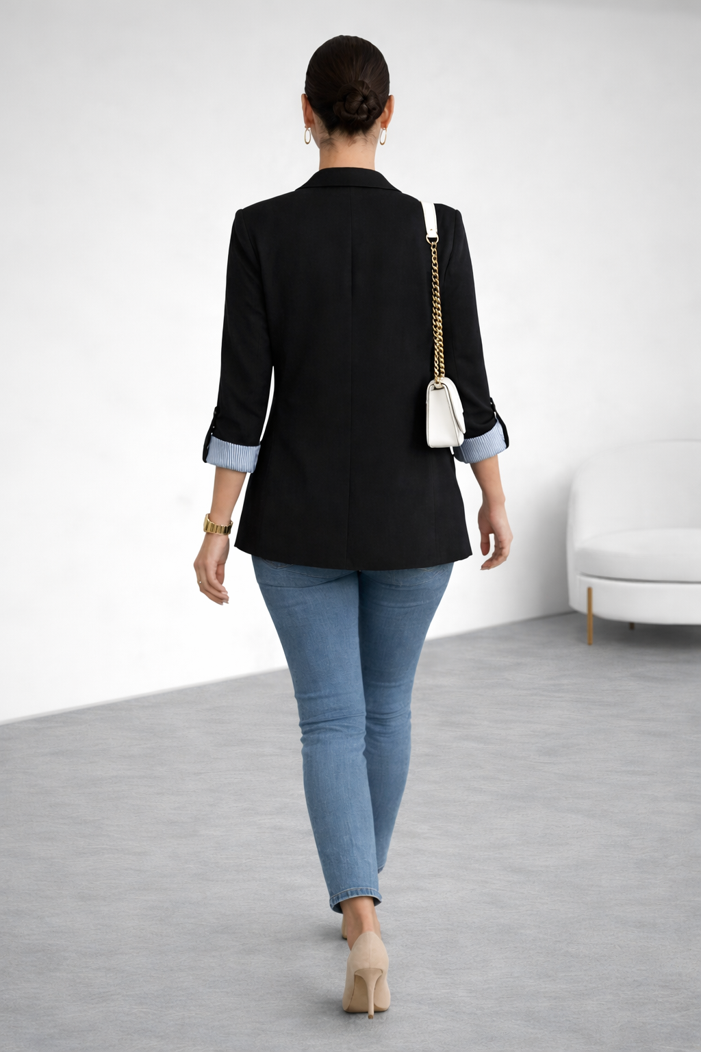 BLAZER RAYAS REVERSIBLE NEGRO - 5