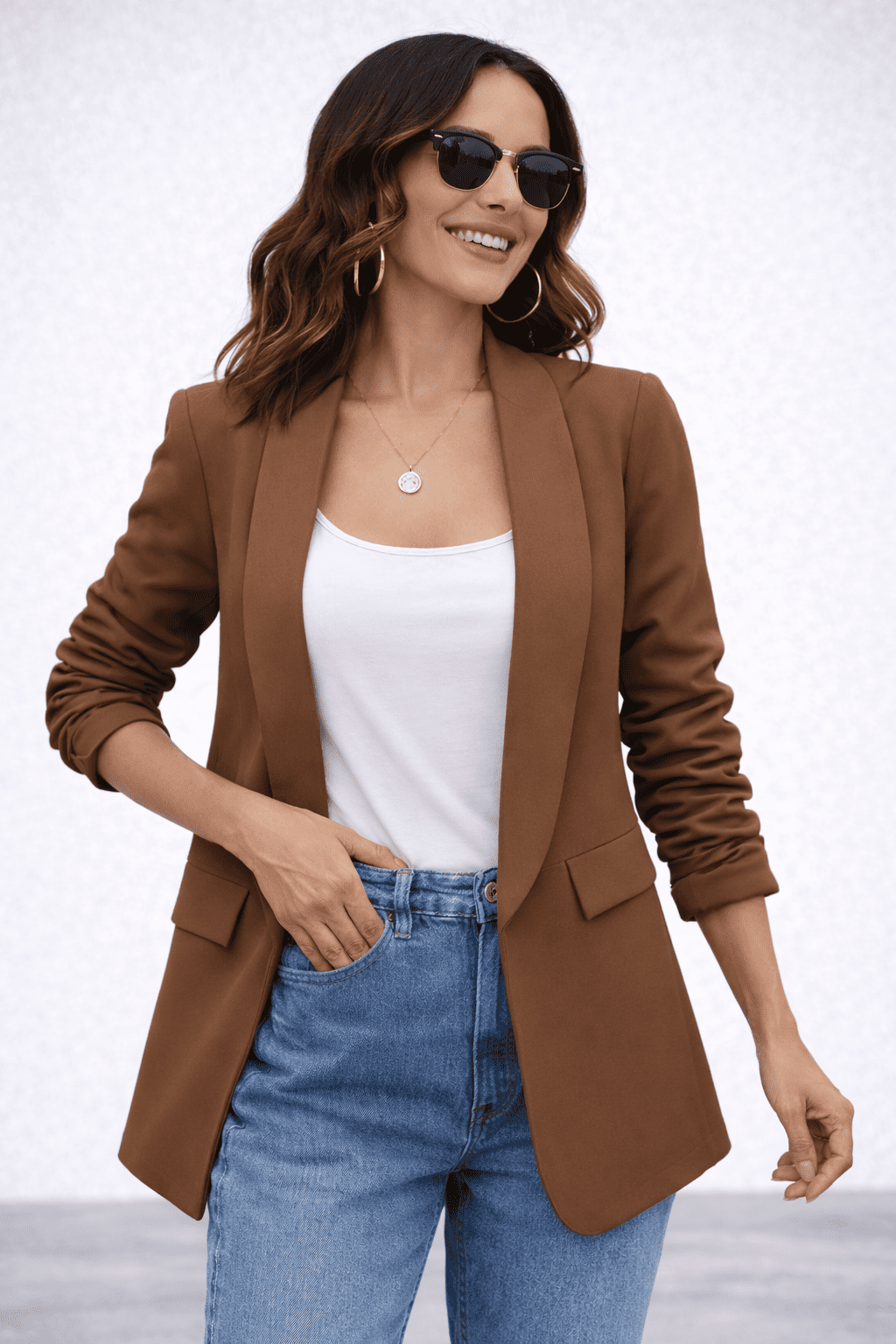 BLAZER CORRUGADO MOCCA - 1