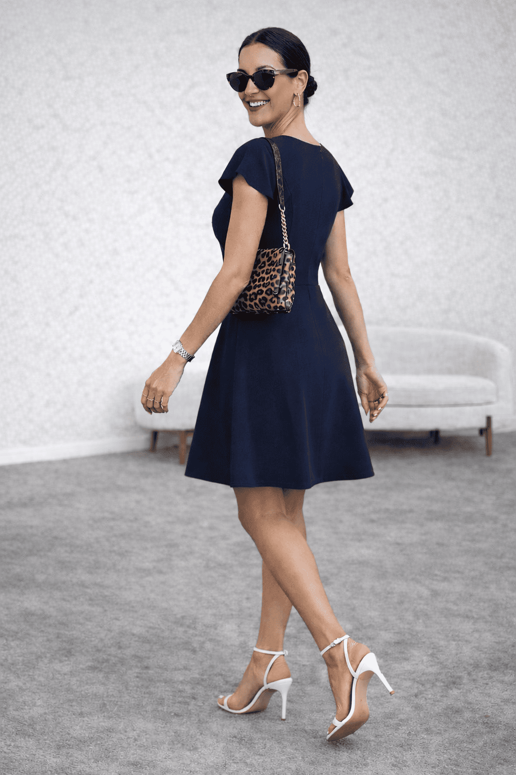 VESTIDO CAMPANA AZUL MARINO - 3