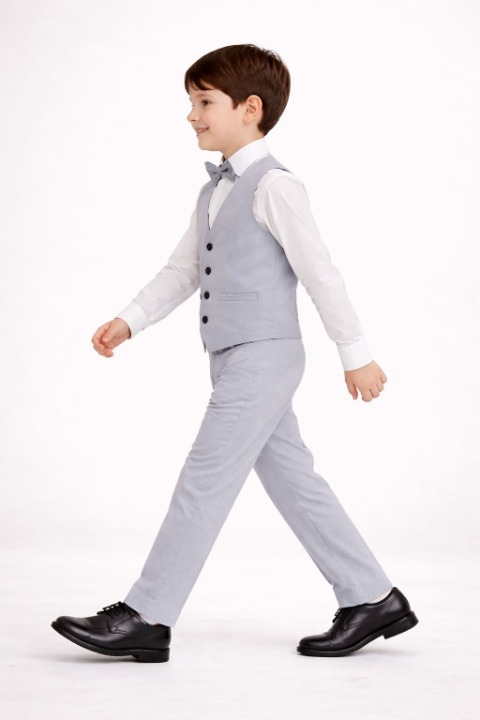 CONJUNTO PANTALÓN CHALECO CORBATA PLOMO - 3