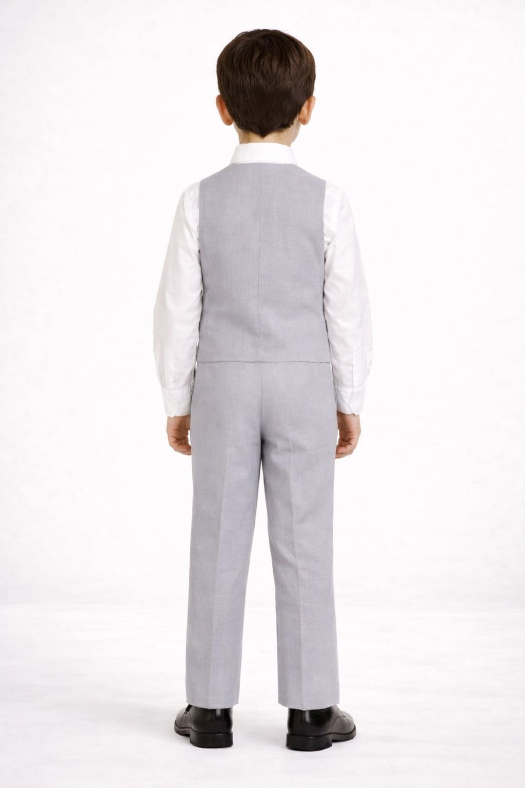 CONJUNTO PANTALÓN CHALECO CORBATA PLOMO - 4