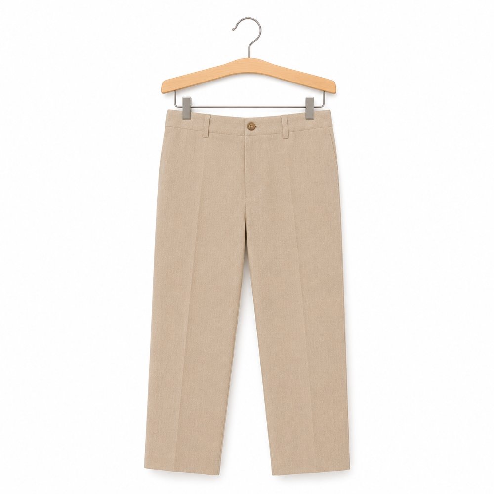 CONJUNTO BAUTIZO BEIGE TRAJE FORMAL PANTALÓN, CHALECO Y CORBATA - 6