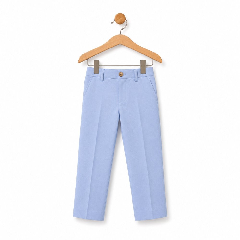 TERNO CELESTE PARA NIÑO PANTALÓN, CHALECO Y CORBATA - 5
