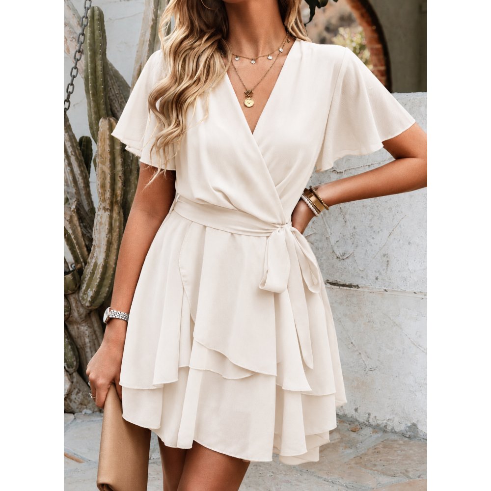 VESTIDO CÓCTEL GASA PERLA - 3