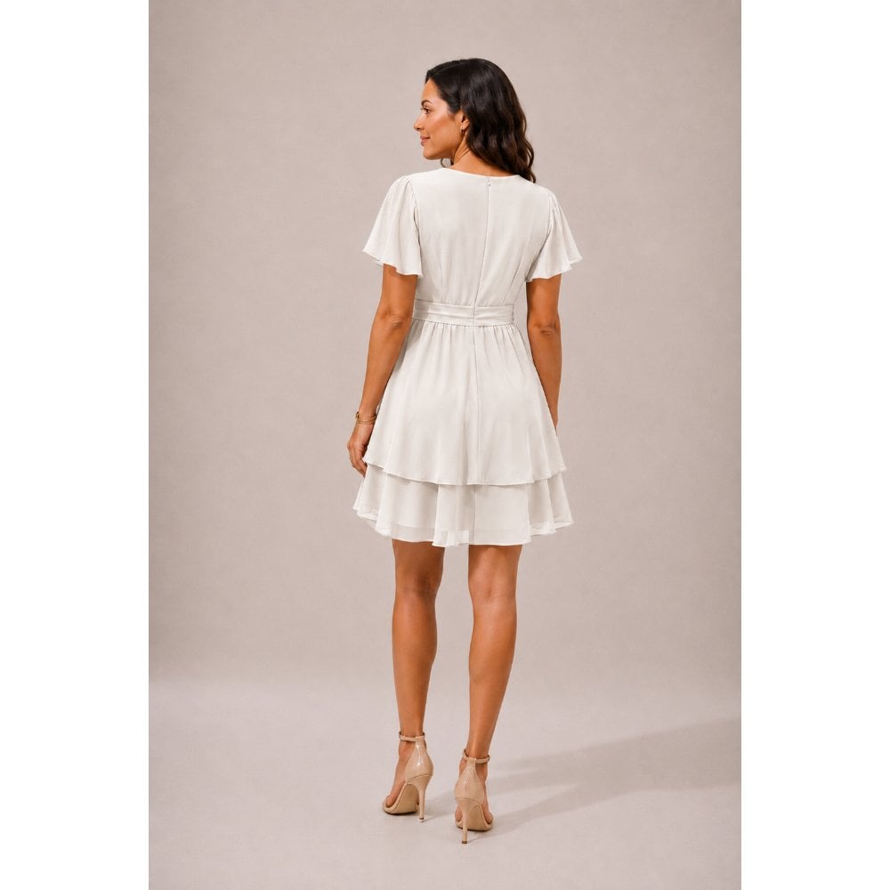 VESTIDO CÓCTEL CRUZADO CON LAZO PERLA - 4
