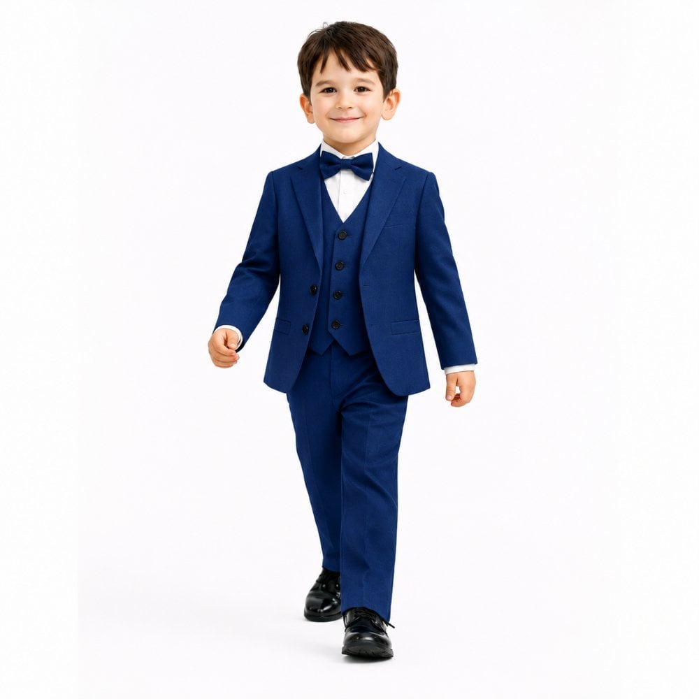 CONJUNTO AZUL ACERO TRAJE FORMAL PANTALÓN, SACO, CHALECO Y CORBATA - 2