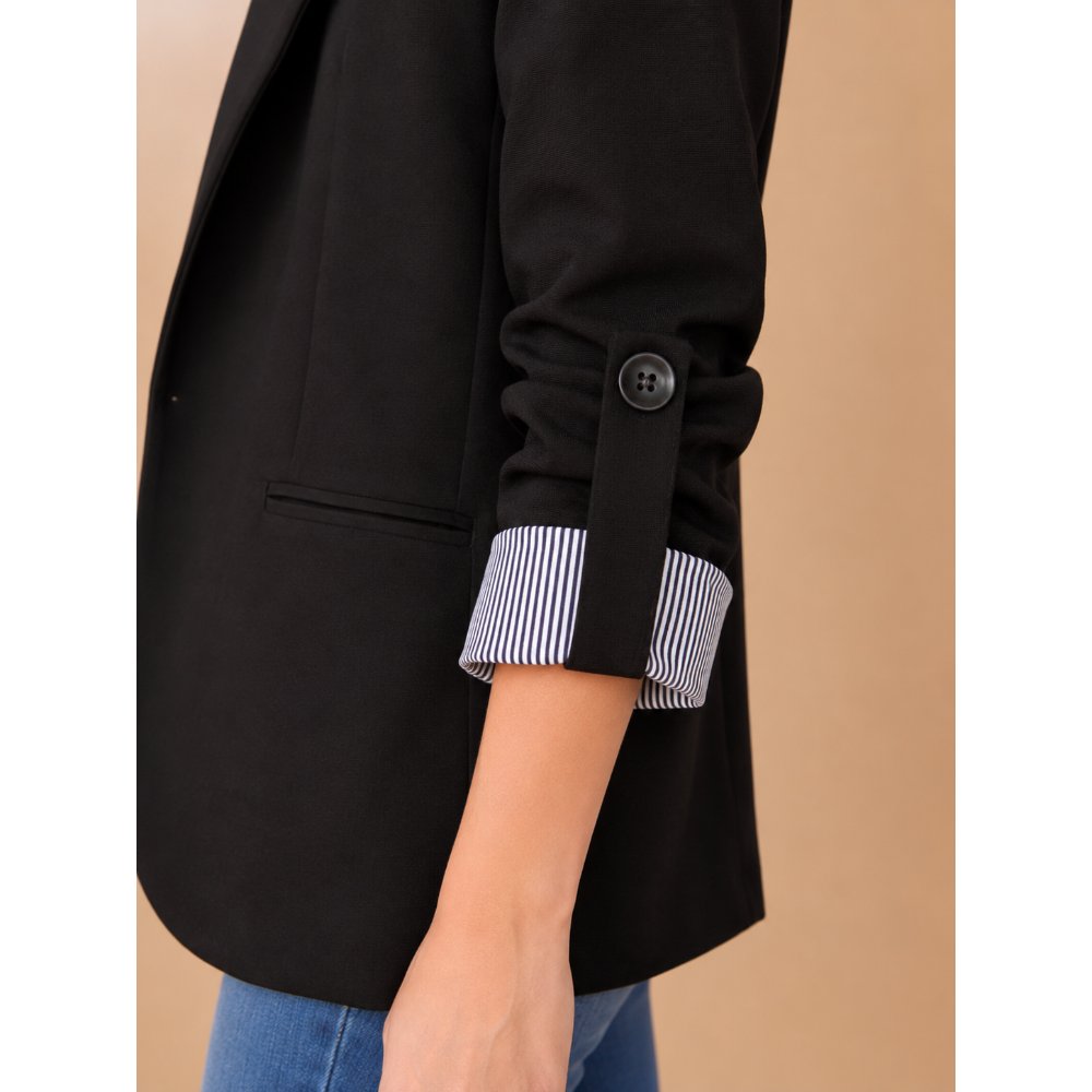 BLAZER RAYAS REVERSIBLE NEGRO FEMENINO - 2