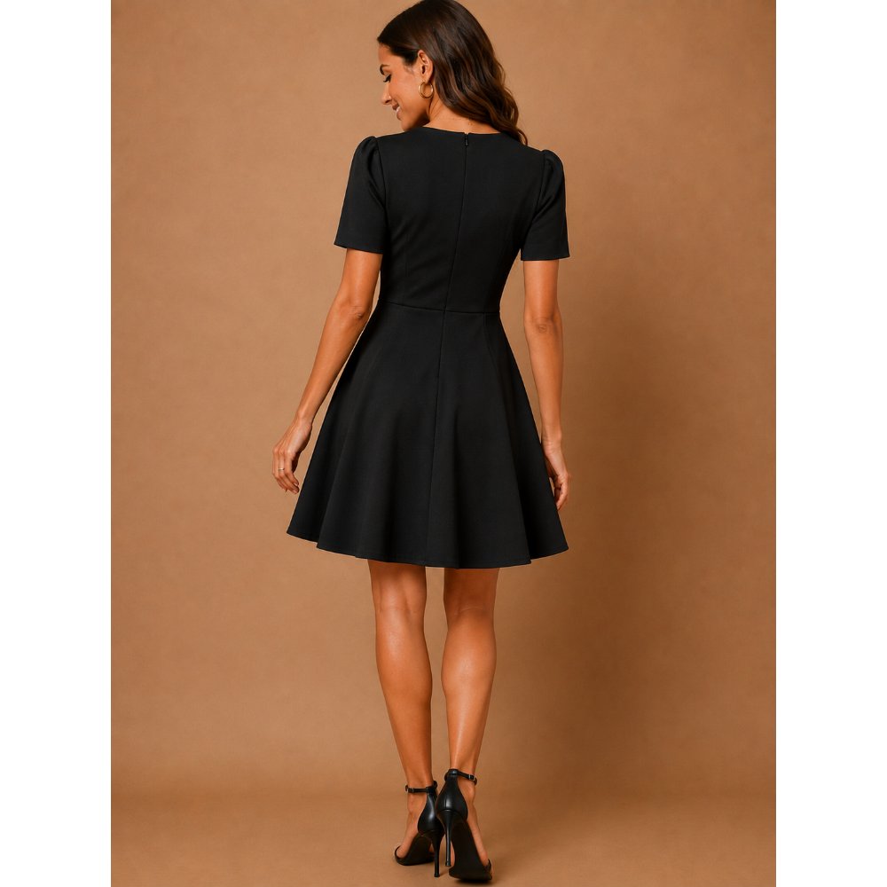 VESTIDO ELEGANTE DAMA CATANIA NEGRO - 4