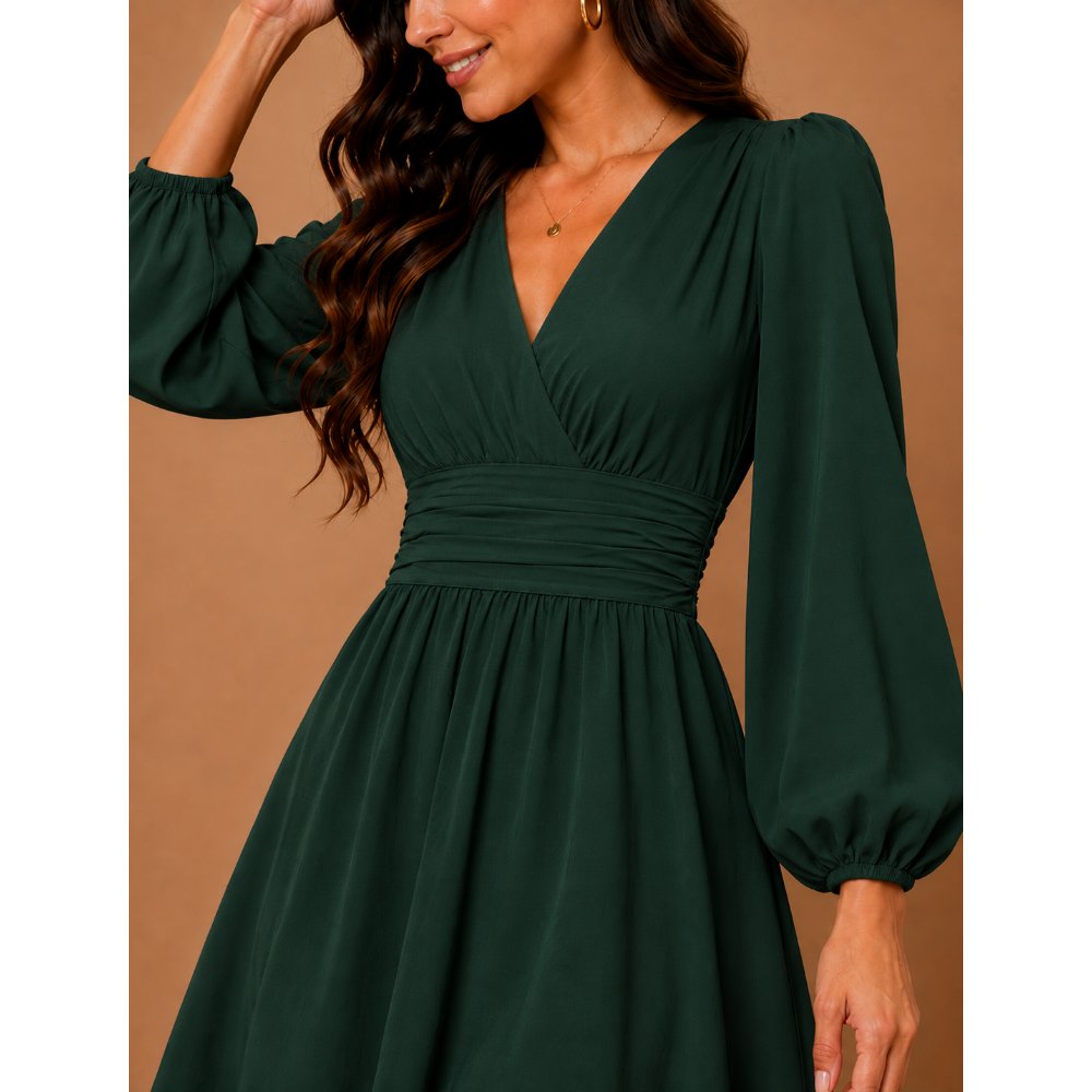 VESTIDO COCTEL VERDE B EN SEDA ITALIANA - 2