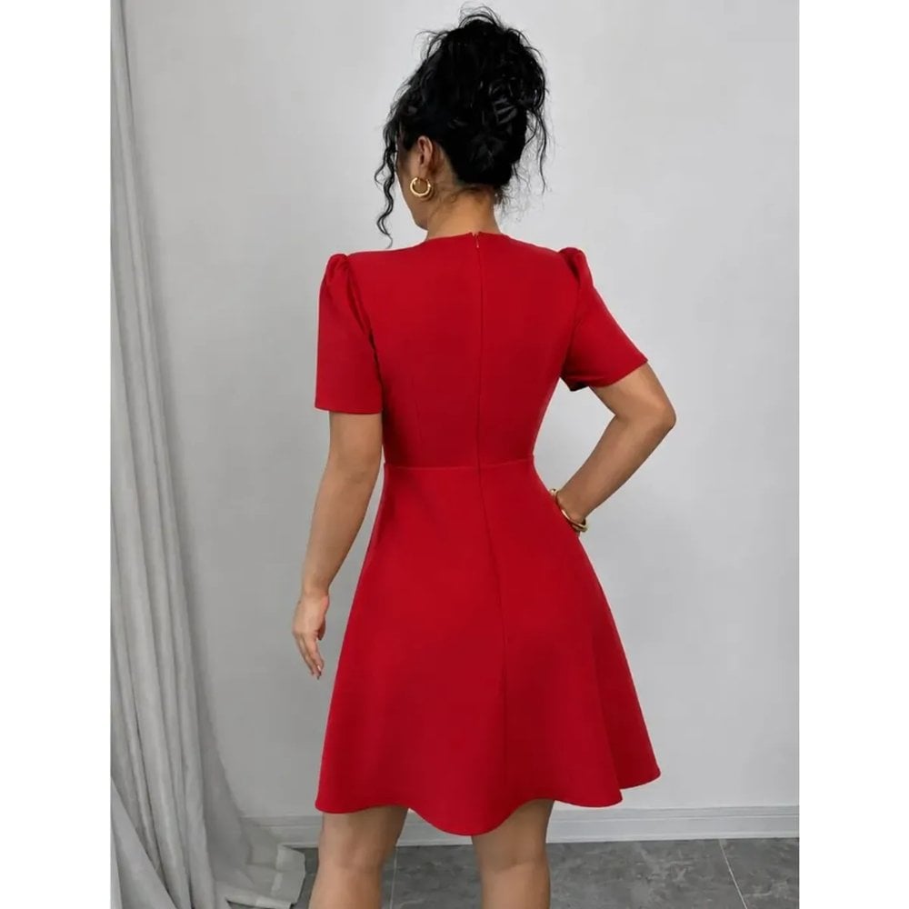 VESTIDO ELEGANTE DAMA CATANIA ROJO - 3