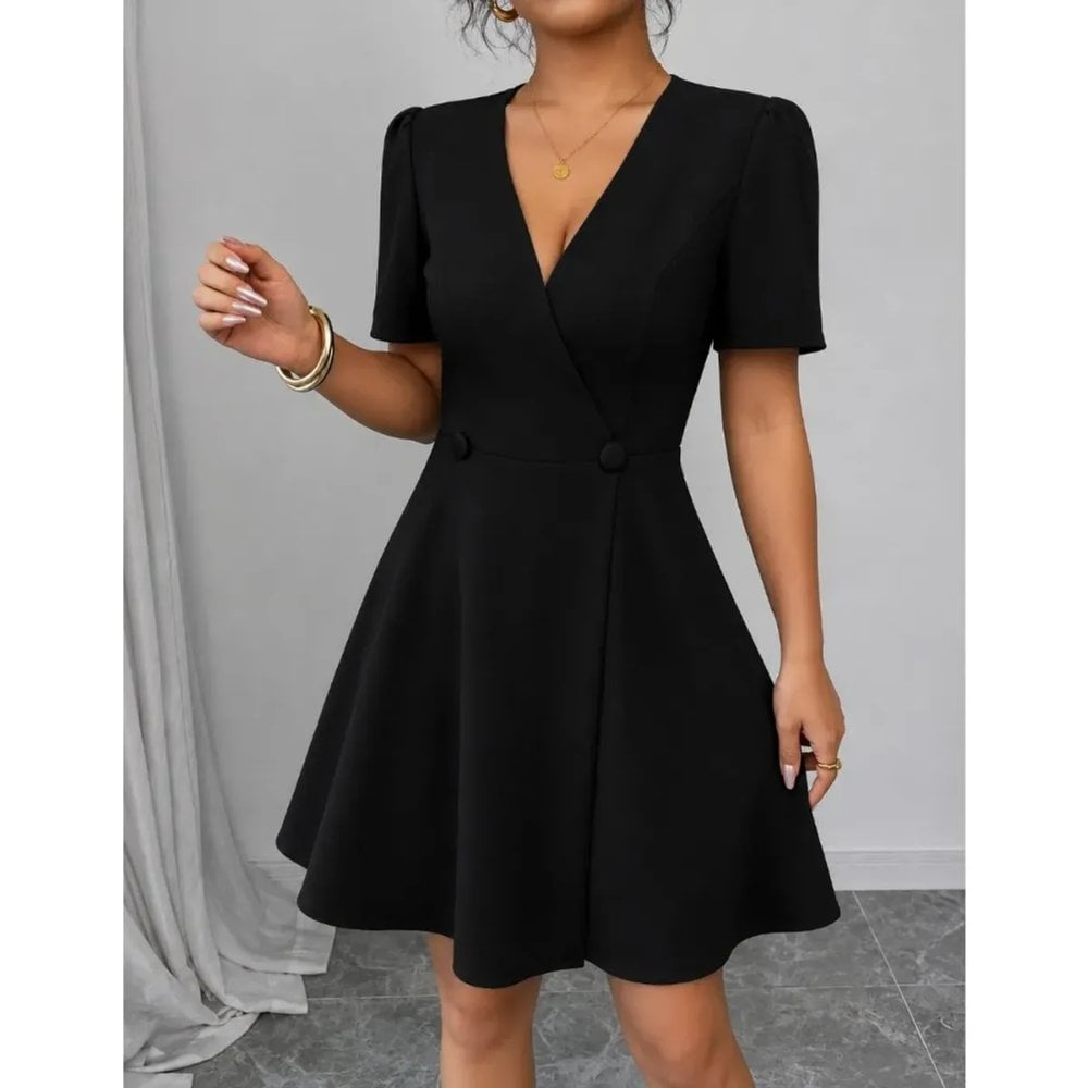 VESTIDO ELEGANTE DAMA CATANIA NEGRO - 2