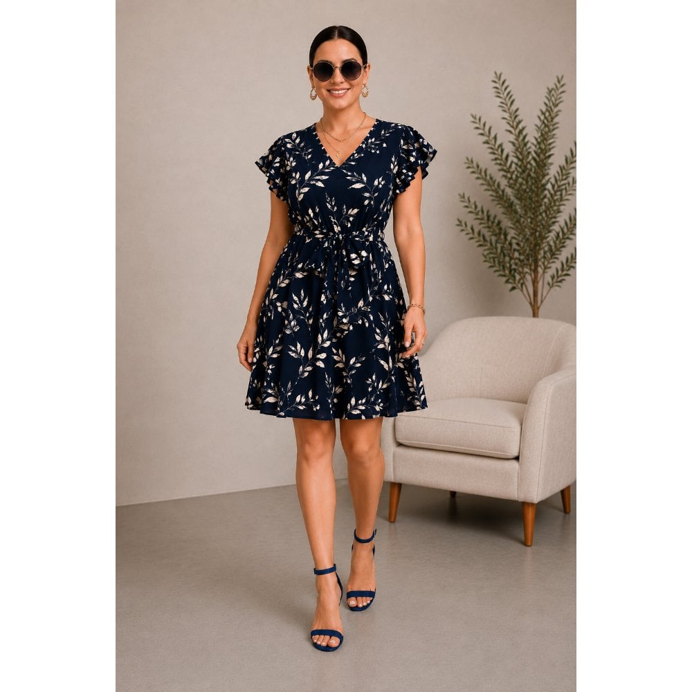 VESTIDO FLOREADO CON LAZO - 1