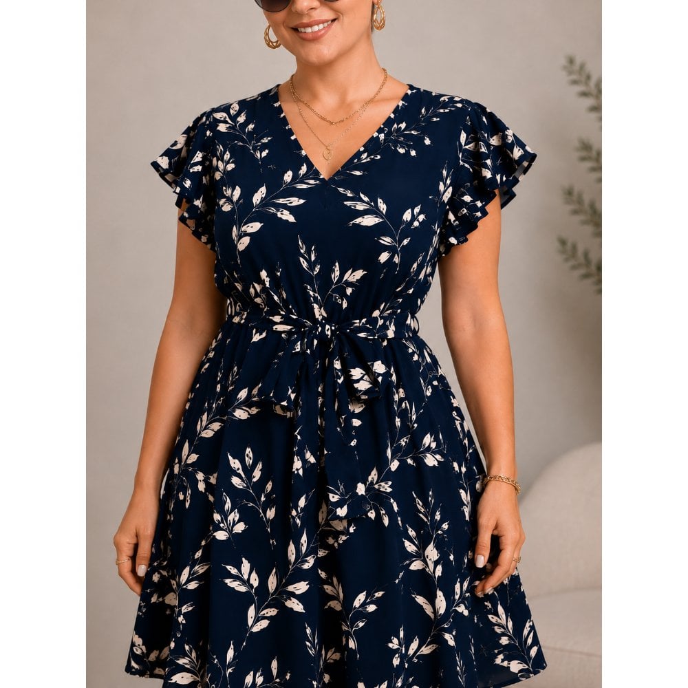 VESTIDO FLOREADO CON LAZO - 2