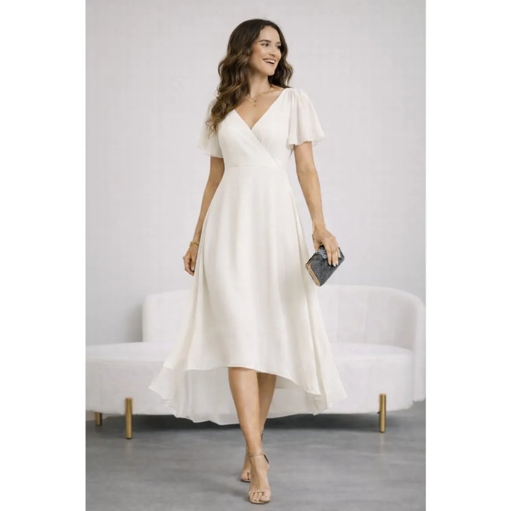 VESTIDO DE GASA ELEGANTE PERLA - 1