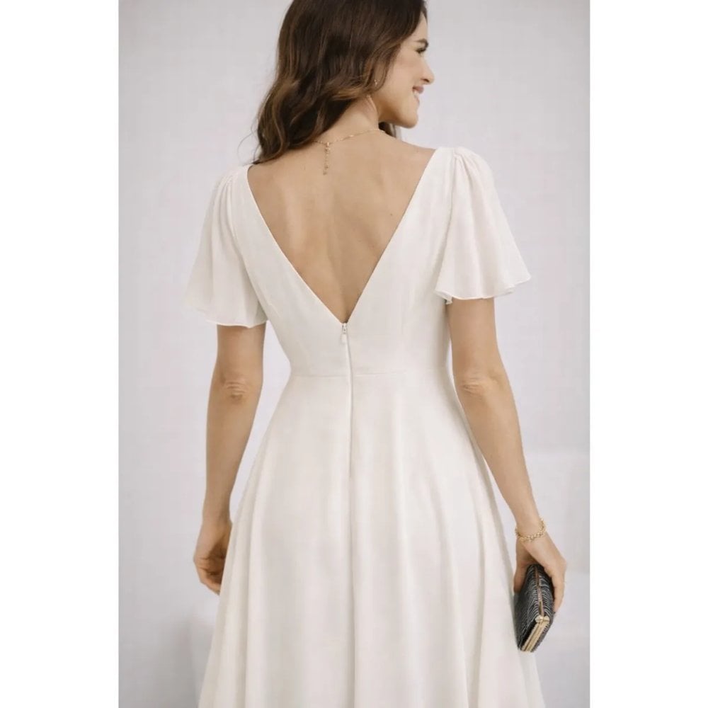 VESTIDO DE GASA ELEGANTE PERLA - 4